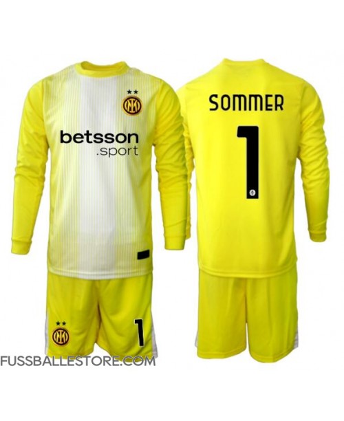 Günstige Inter Milan Yann Sommer #1 Torwart Auswärts Trikotsatzt Kinder 2025-26 Langarm (+ Kurze Hosen) Günstige Inter Milan Yann Sommer #1 Torwart Auswärts Trikotsatzt Kinder 2025-26 Langarm (+ Kurze Hosen)